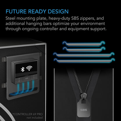 ac infinity cloudlab 733 advance kweektent reflective mylar grow tent