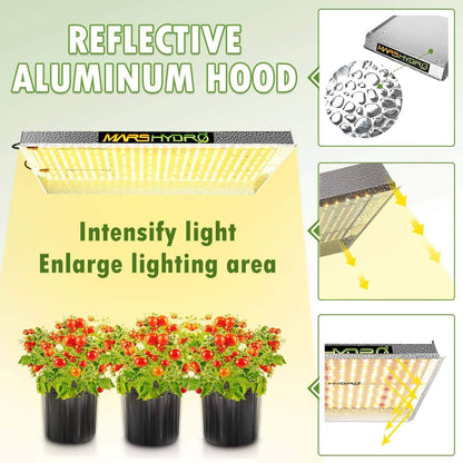 mars hydro ts1000 led kweeklamp dimbaar smart grow light indoor plants