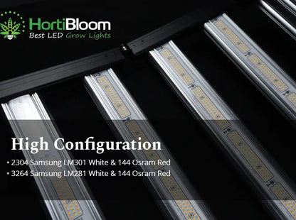 hortibloom mega enfold 720w dimbare led grow light kweekapparatuur pflanzen