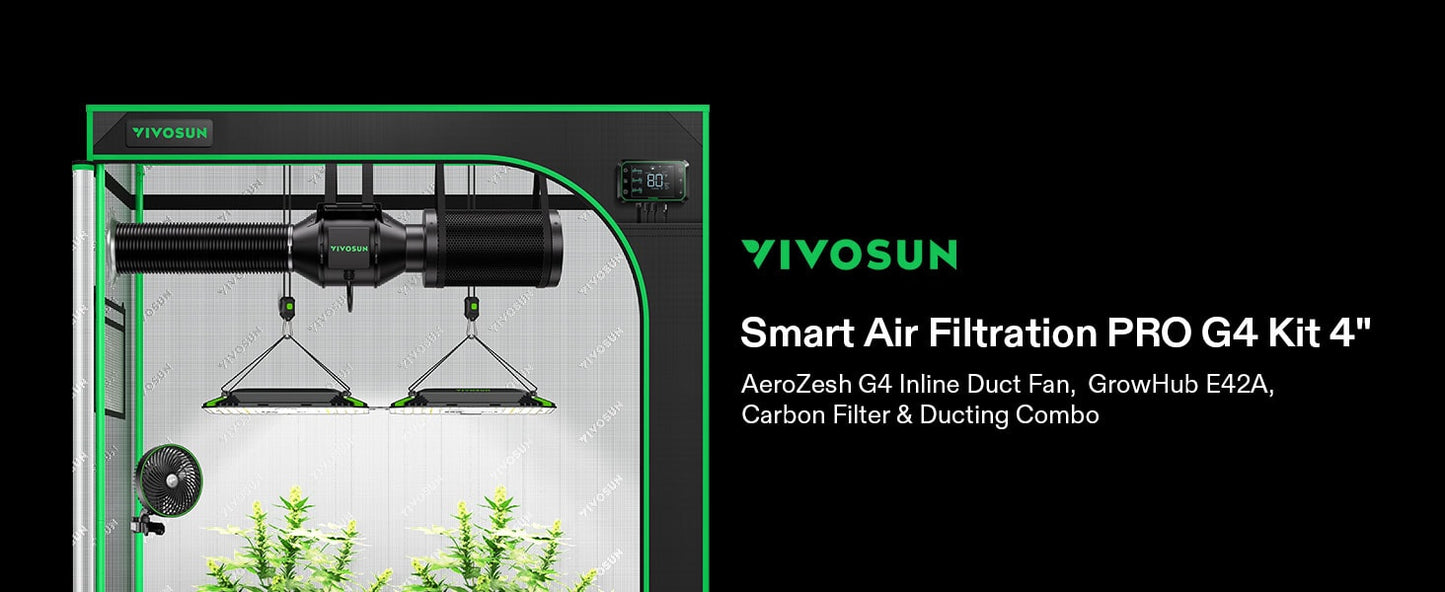 vivosun aerozesh g4 e42a luchtverversing kweektent grow tent ventilation