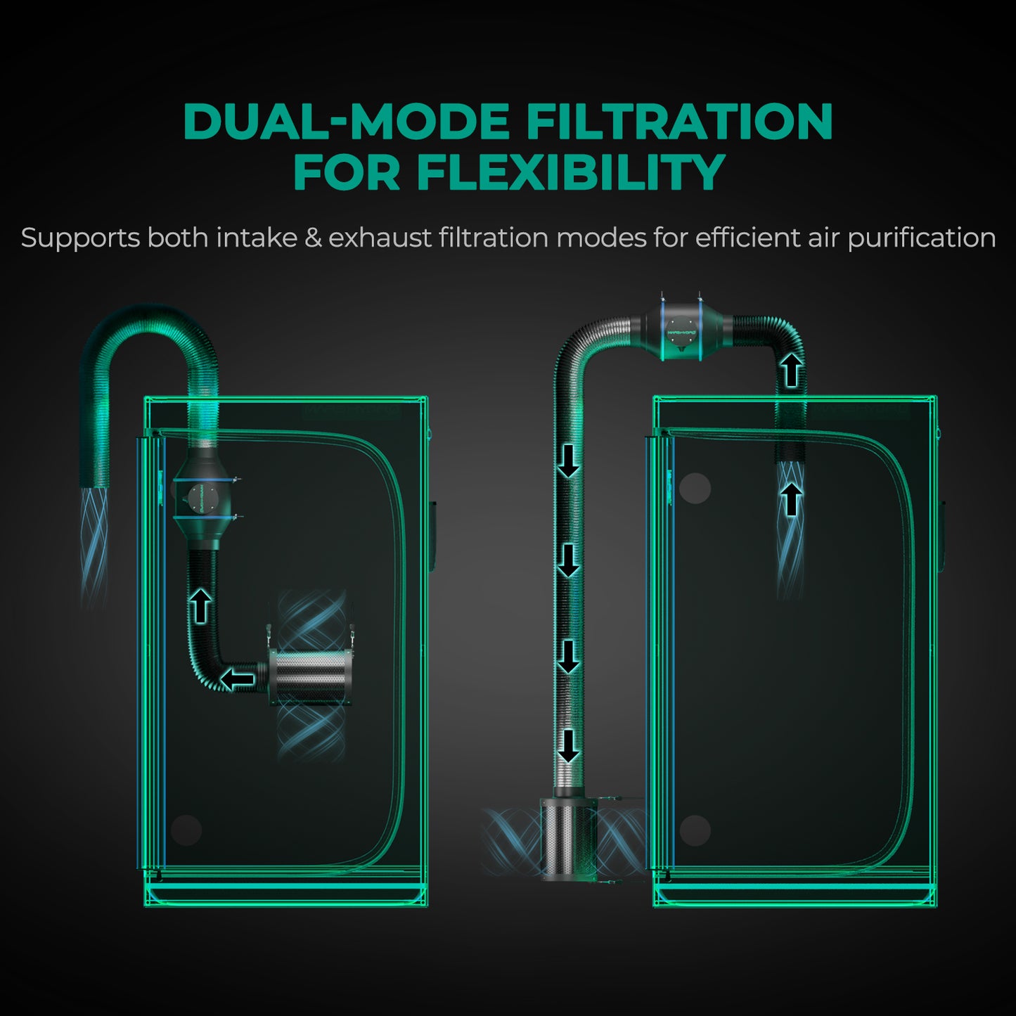 mars hydro 4" carbon filter refillable air filter indoor plants zelt