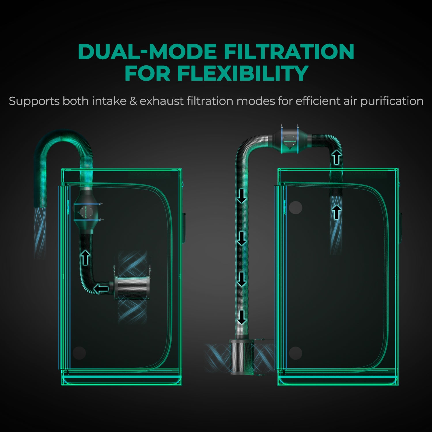 mars hydro 4" carbon filter refillable air filter indoor plants zelt