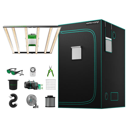 Mars Hydro FC-E4800 complete kweektent kit 120x120 LED groeilamp | Grow tent kit indoor plants | Growbox Set Pflanzenlampe