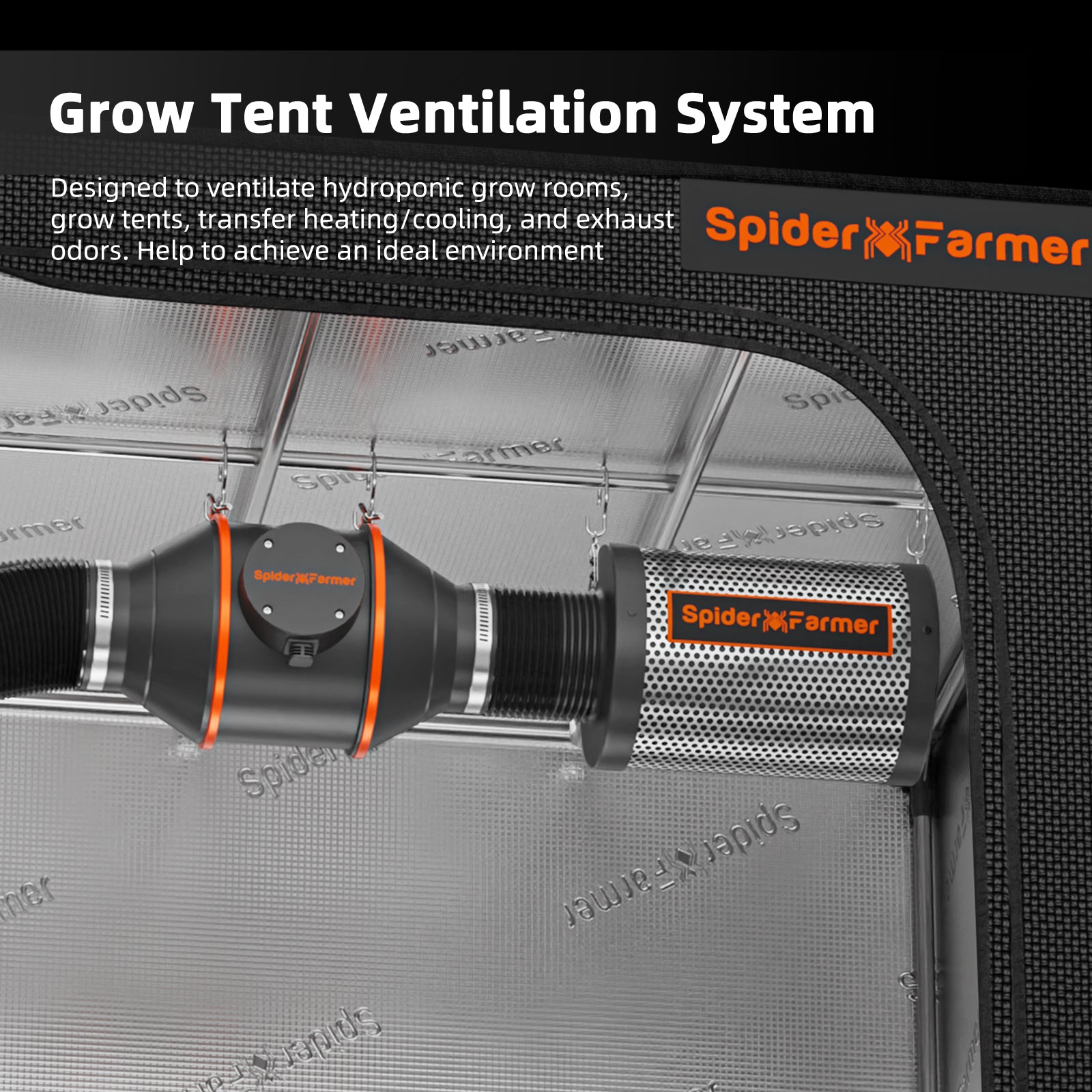Spider Farmer smart climate control fan | Smart climate grow fan | Klima Steuerung Ventilator