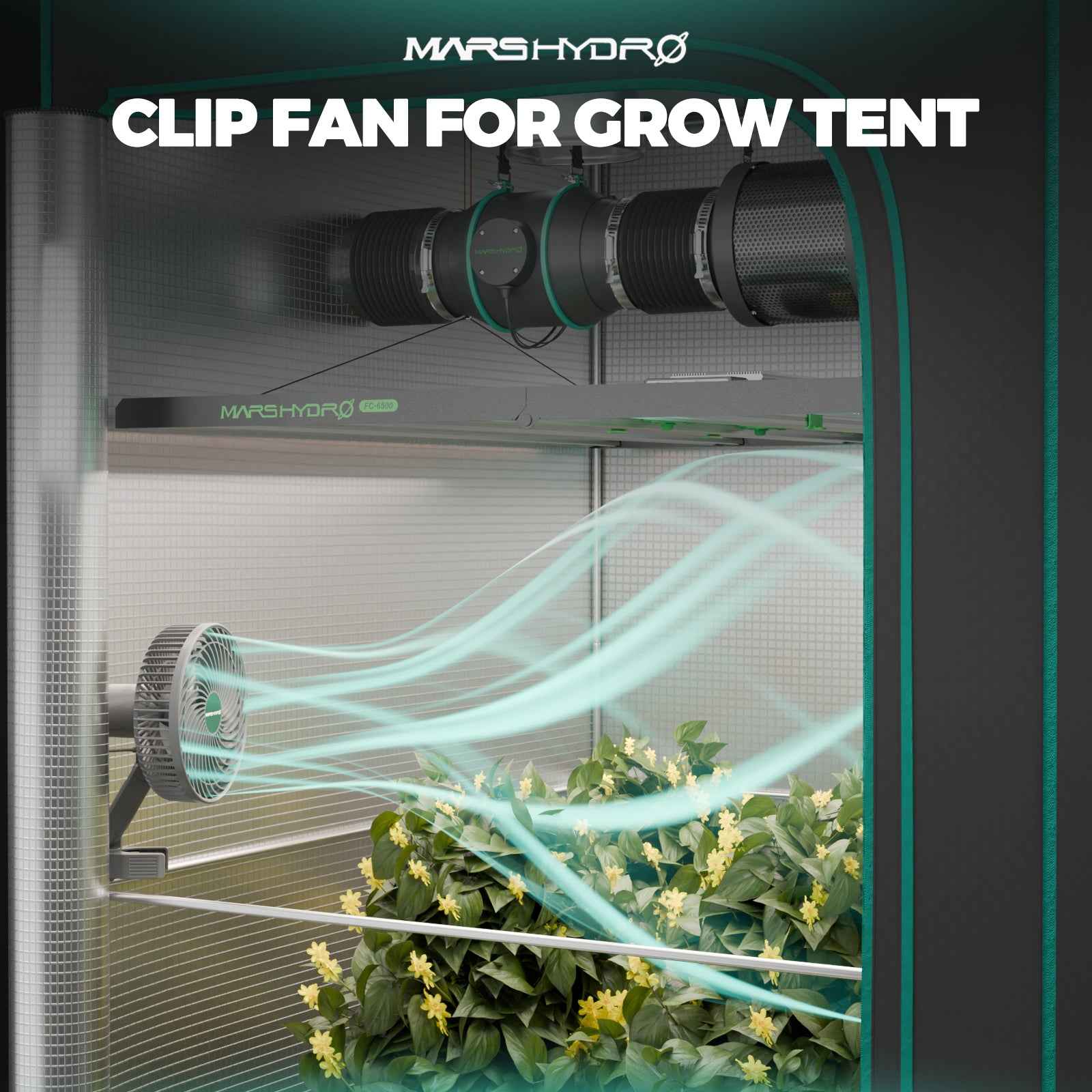 Mars Hydro TS600 LED Complete Kweektent Kit 60×60×140 cm – Full Spectrum Grow Set met iFresh Smart Ventilatie