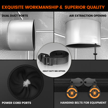 spider farmer 90x90x180cm hydroponic grow tent slimme kweekruimte