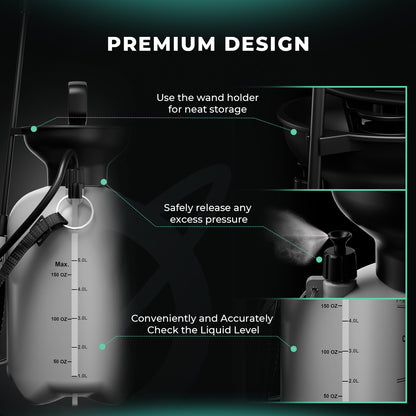 Grow tent pressure sprayer voor reiniging van tentwanden en plantenverzorging, Drucksprüher für Growzelt Reinigung