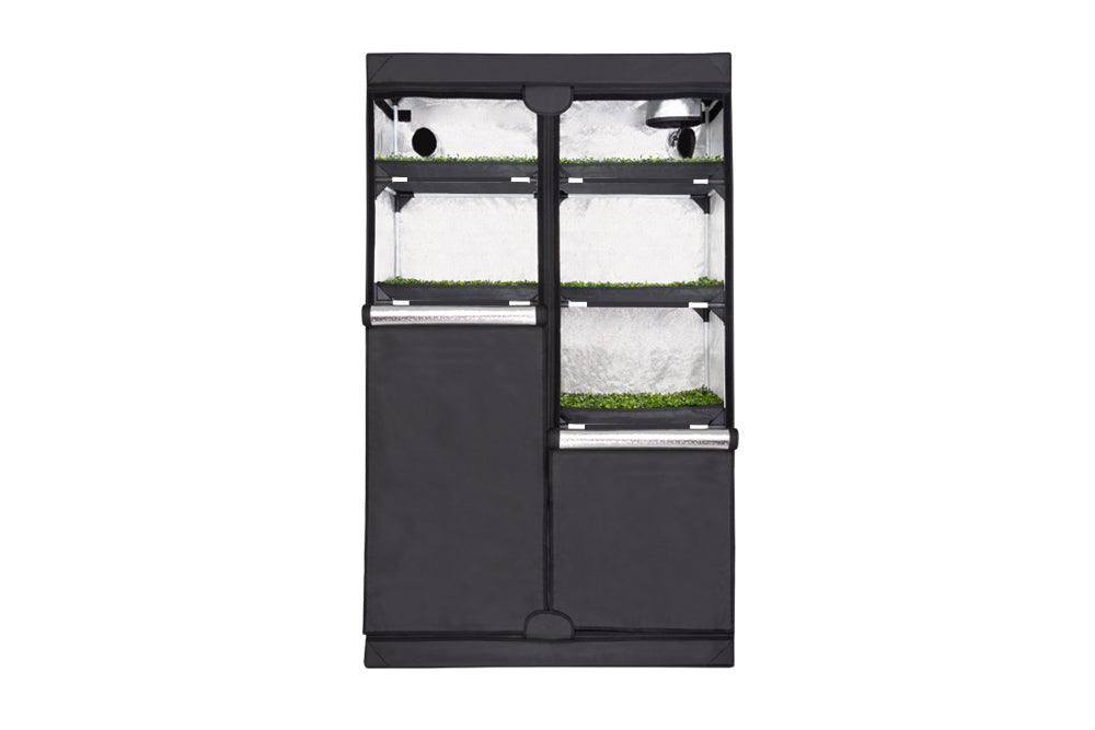 Garden HighPro PROBOX XL stek tent met metalen frame en meerdere kweekniveaus / Garden HighPro PROBOX XL cloning tent with metal frame and multi level propagation / Garden HighPro PROBOX XL Stecklingszelt mit Metallrahmen und Ebenen
