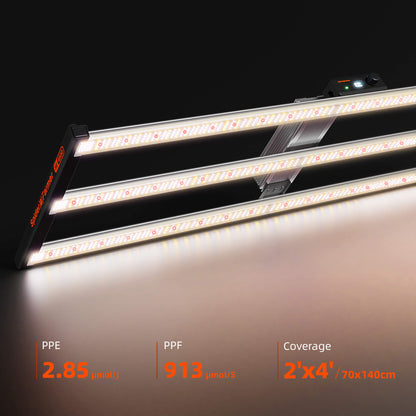 2,85 µmol/J high efficiency LED grow light for professional indoor cultivation