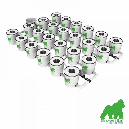 growrilla rdwc pro 24 potten hydroponics system 24 töpfe indoor planten