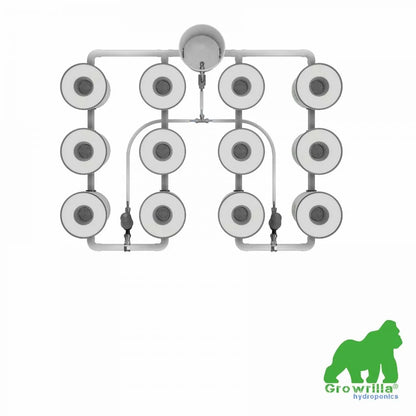 growrilla rdwc pro 12 potten hydroponics system kweektent pflanzenzelt