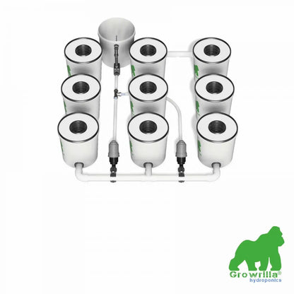 growrilla rdwc pro 9 potten hydroponic kit hydroponik system
