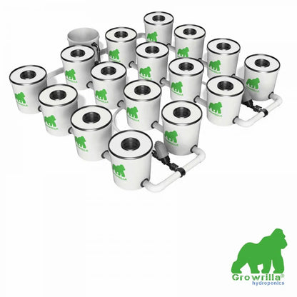 growrilla rdwc pro 16 potten hydroponic system kweektent pflanzenzelt