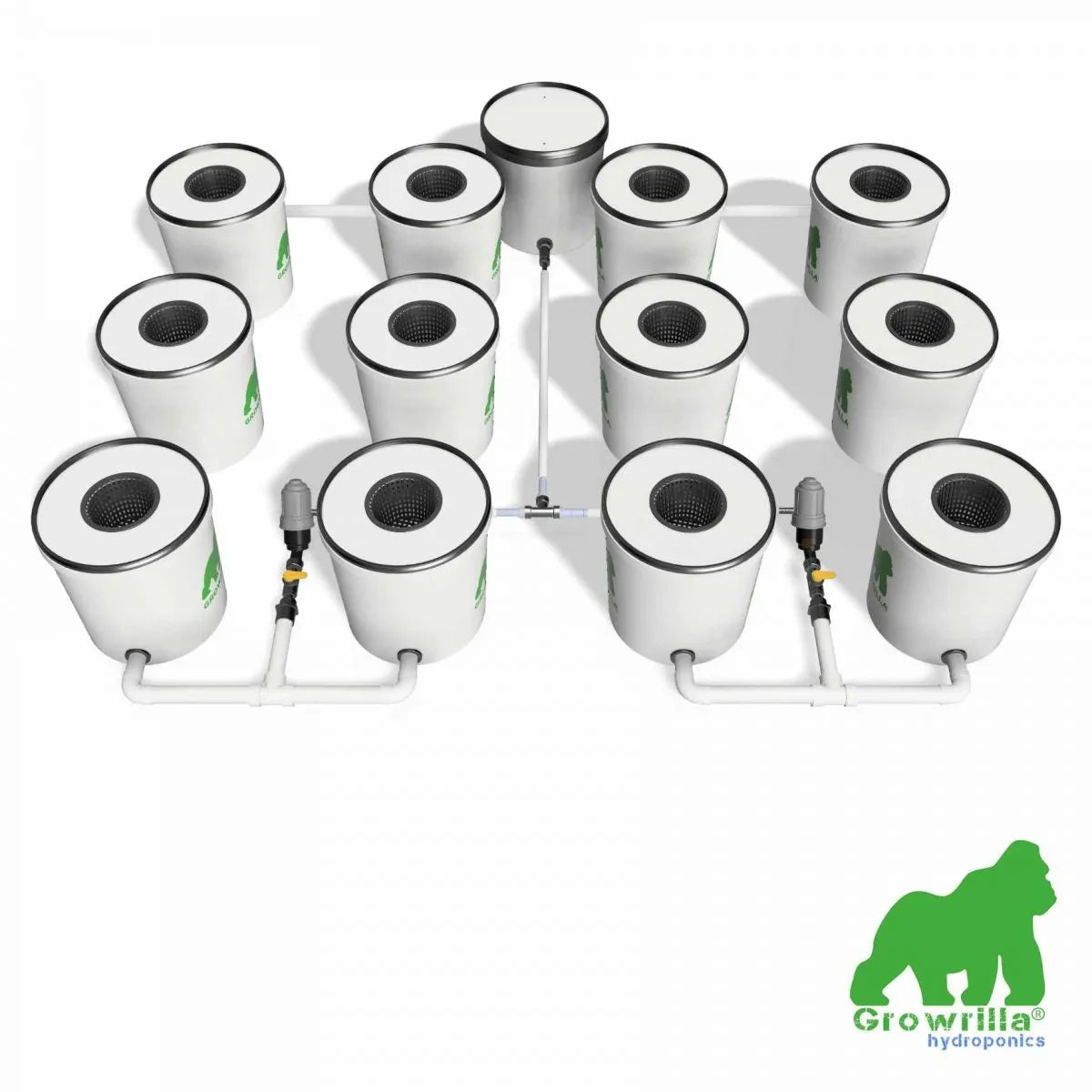 Growrilla (R)DWC Hydroponic 2.0 System – 12 behållare