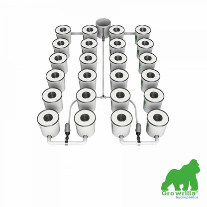 growrilla rdwc pro 24 potten hydroponic system kweektent pflanzenzelt