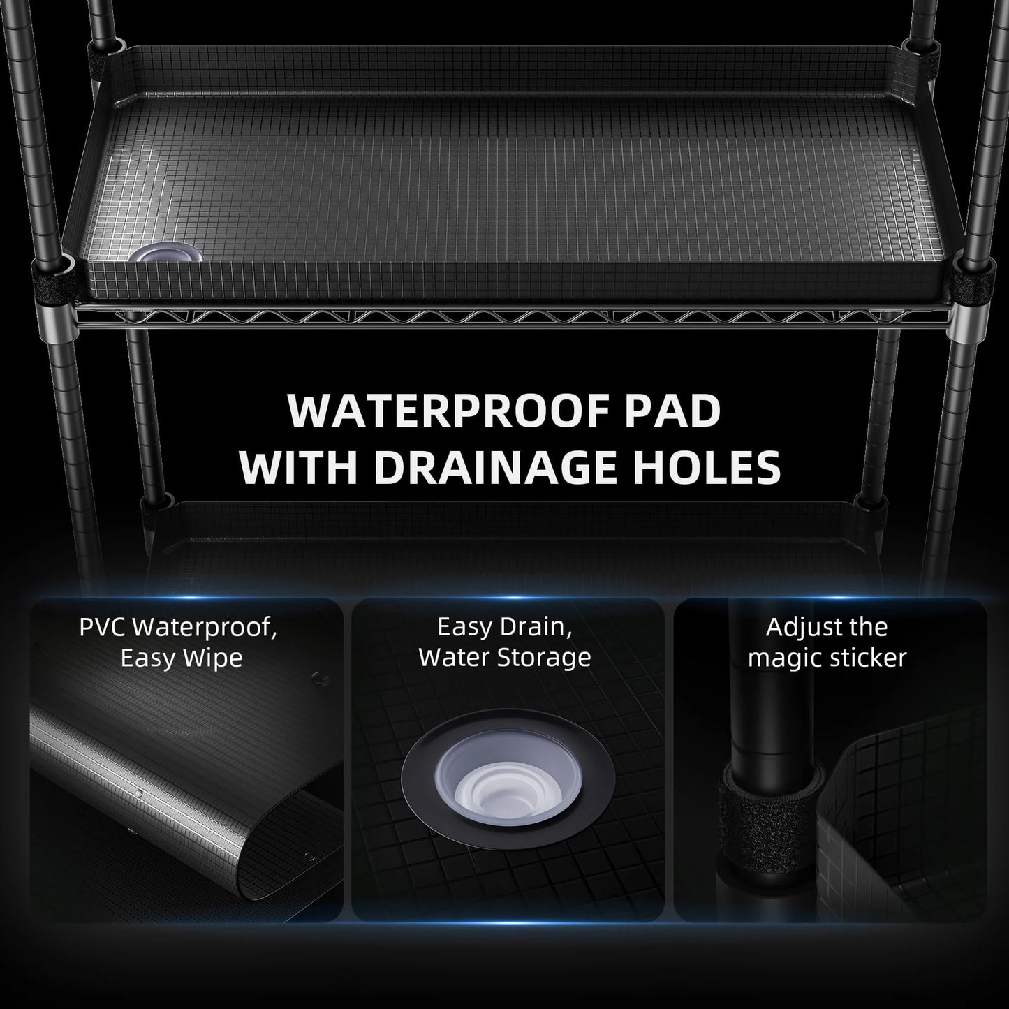 spider farmer plantenstandaard met 54w led groeilamp binnen plantenrek