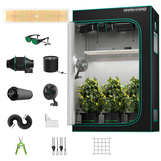 Mars Hydro TSL2000 complete kweekset 120x60x180 | LED grow tent kit | Indoor Growbox Set